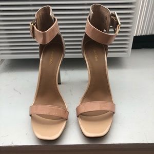 Calvin Klein Vable Patent Leather Platform Sandal